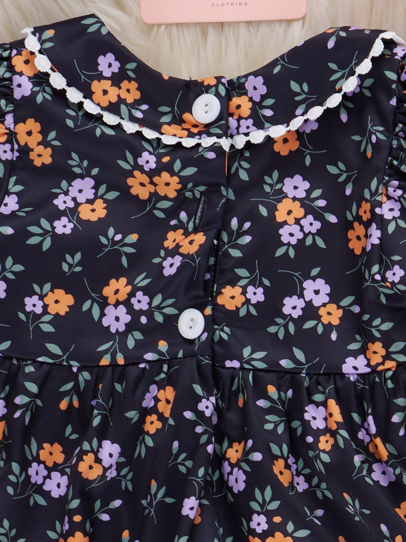 Spooky Season Smocked Dress in Ditsy Floral