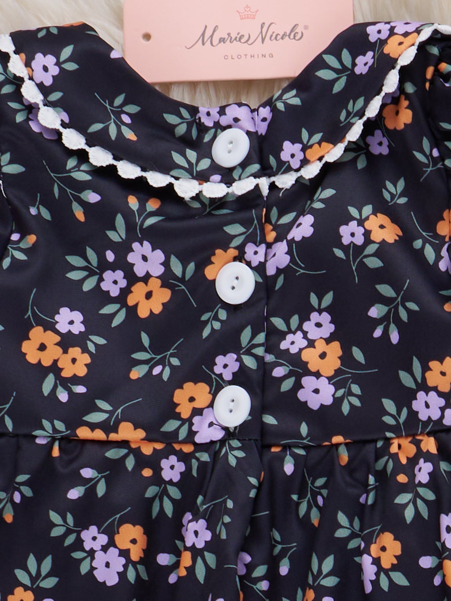 Spooky Season Smocked Romper in Ditsy Floral