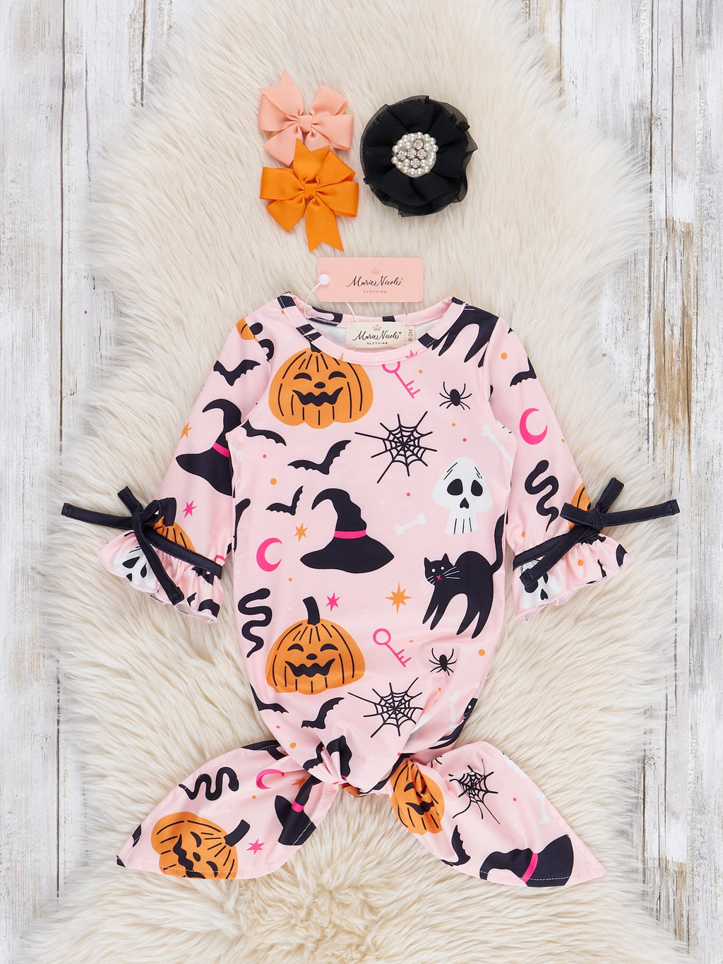 Pumpkins Paws and Potions Halloween Knot Gown