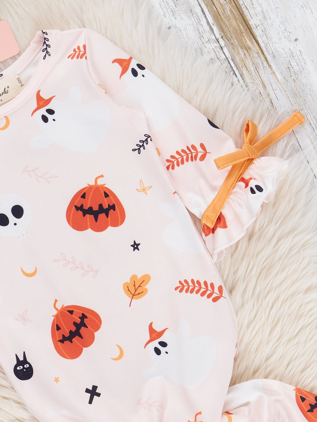 Spooky Snuggle Halloween Knot Baby Gown