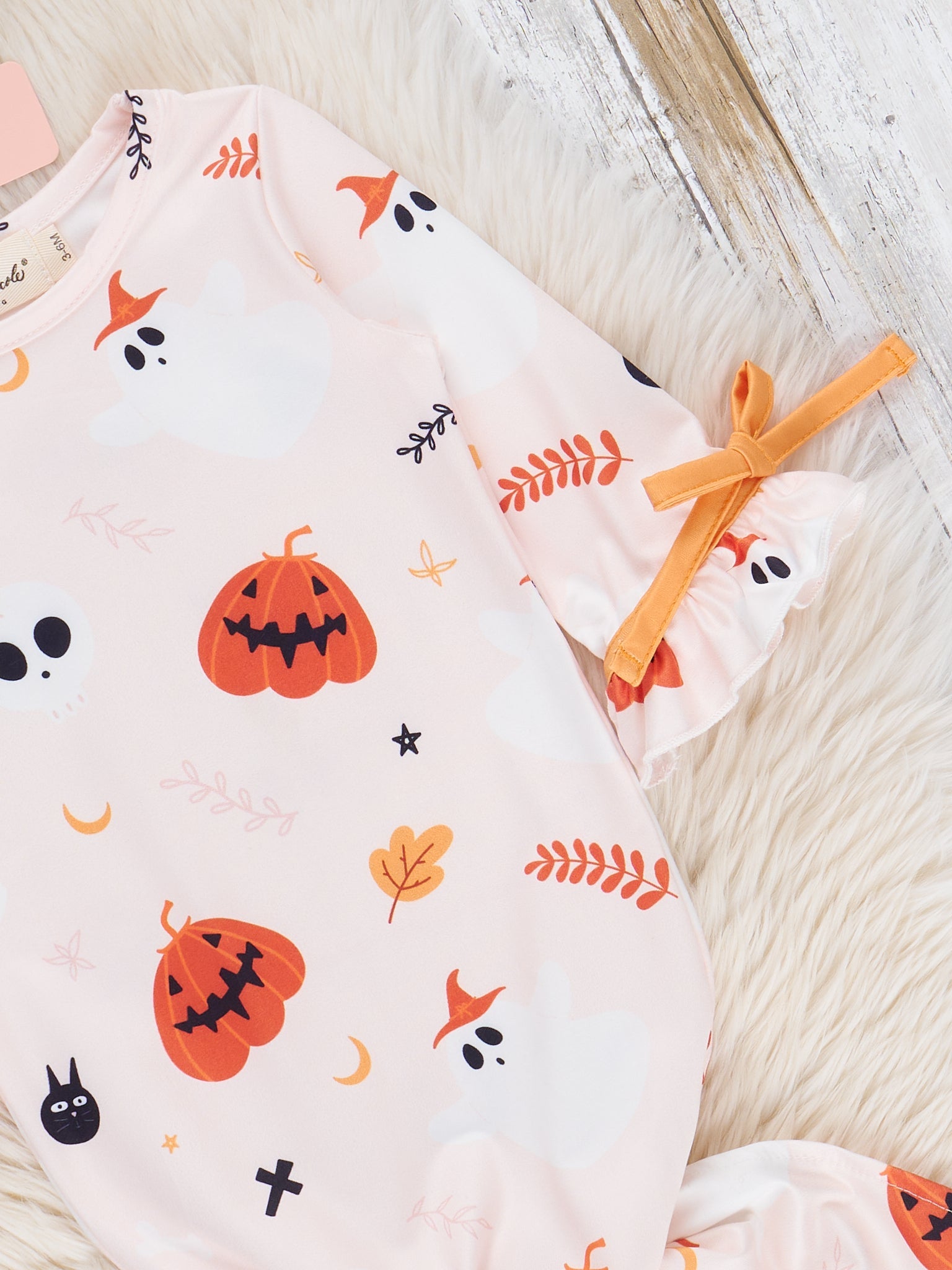 Spooky Snuggle Halloween Knot Baby Gown