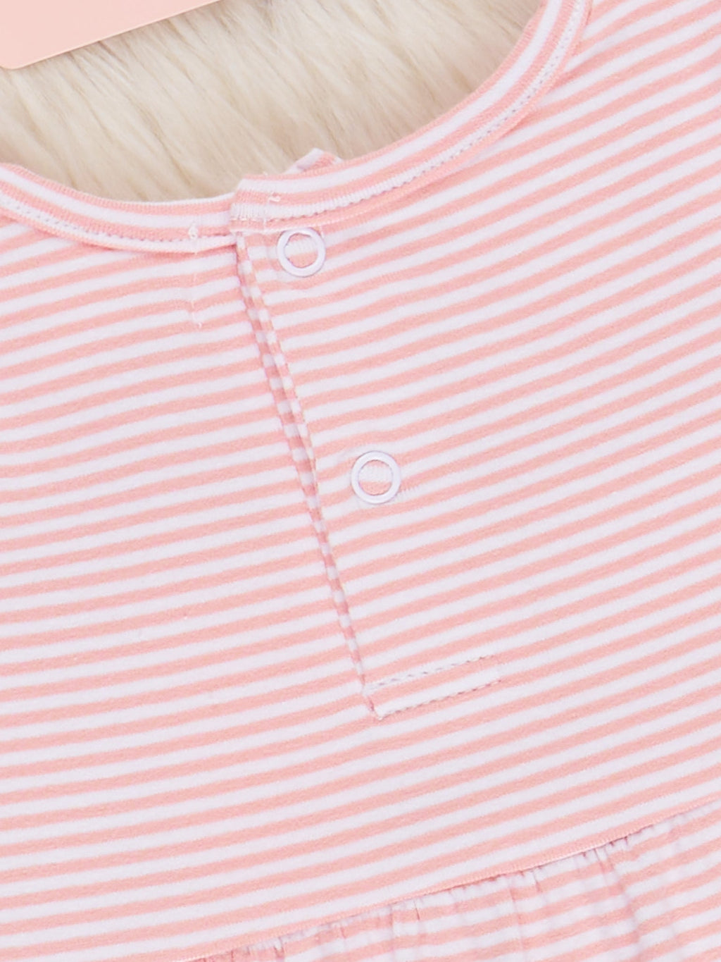 Blushing Bouquets Striped Footed Sleeper Pajamas