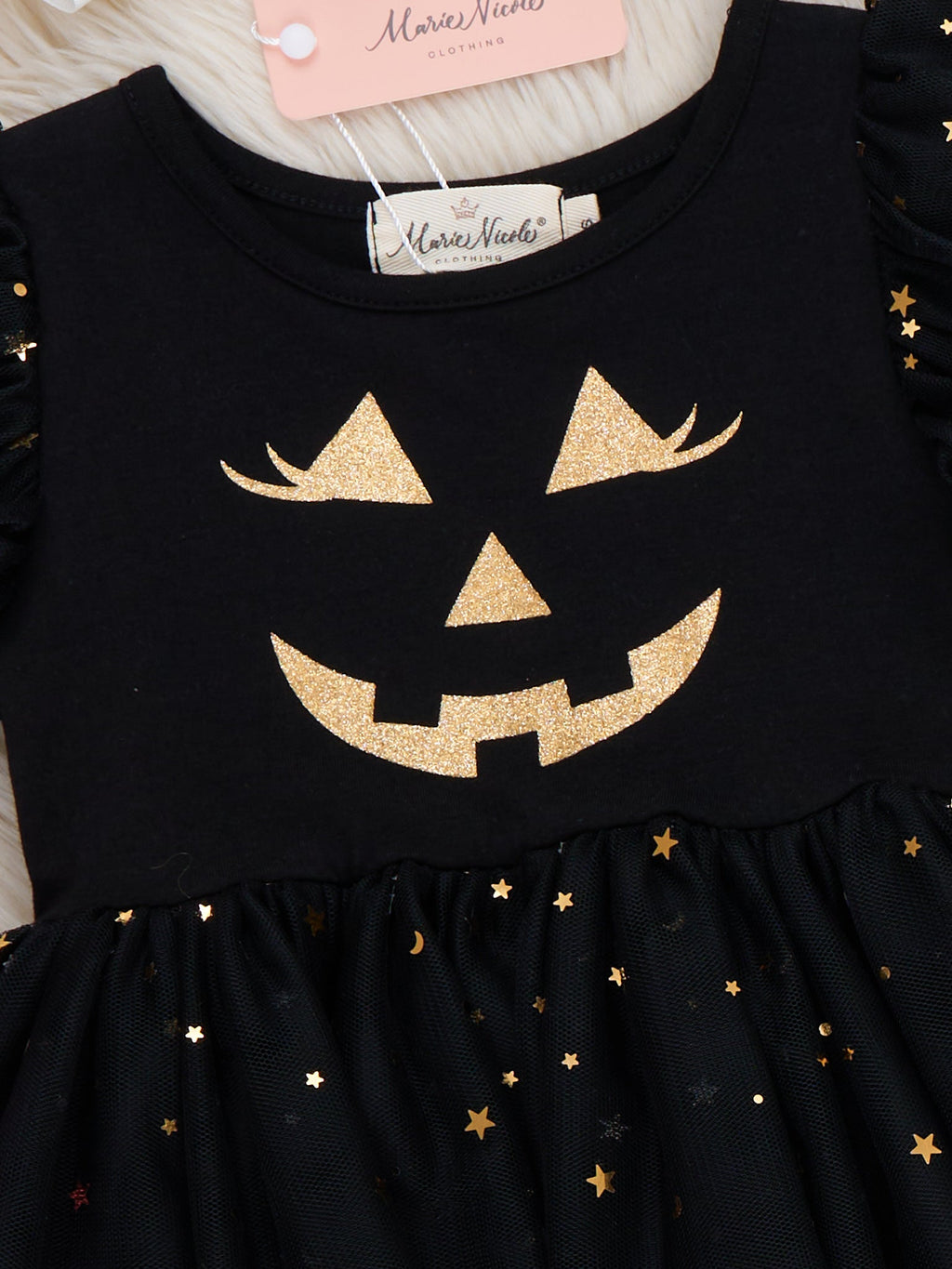 Starlight Jack-o-Lantern Embroidered Tulle Dress
