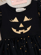 Starlight Jack-o-Lantern Embroidered Tulle Dress
