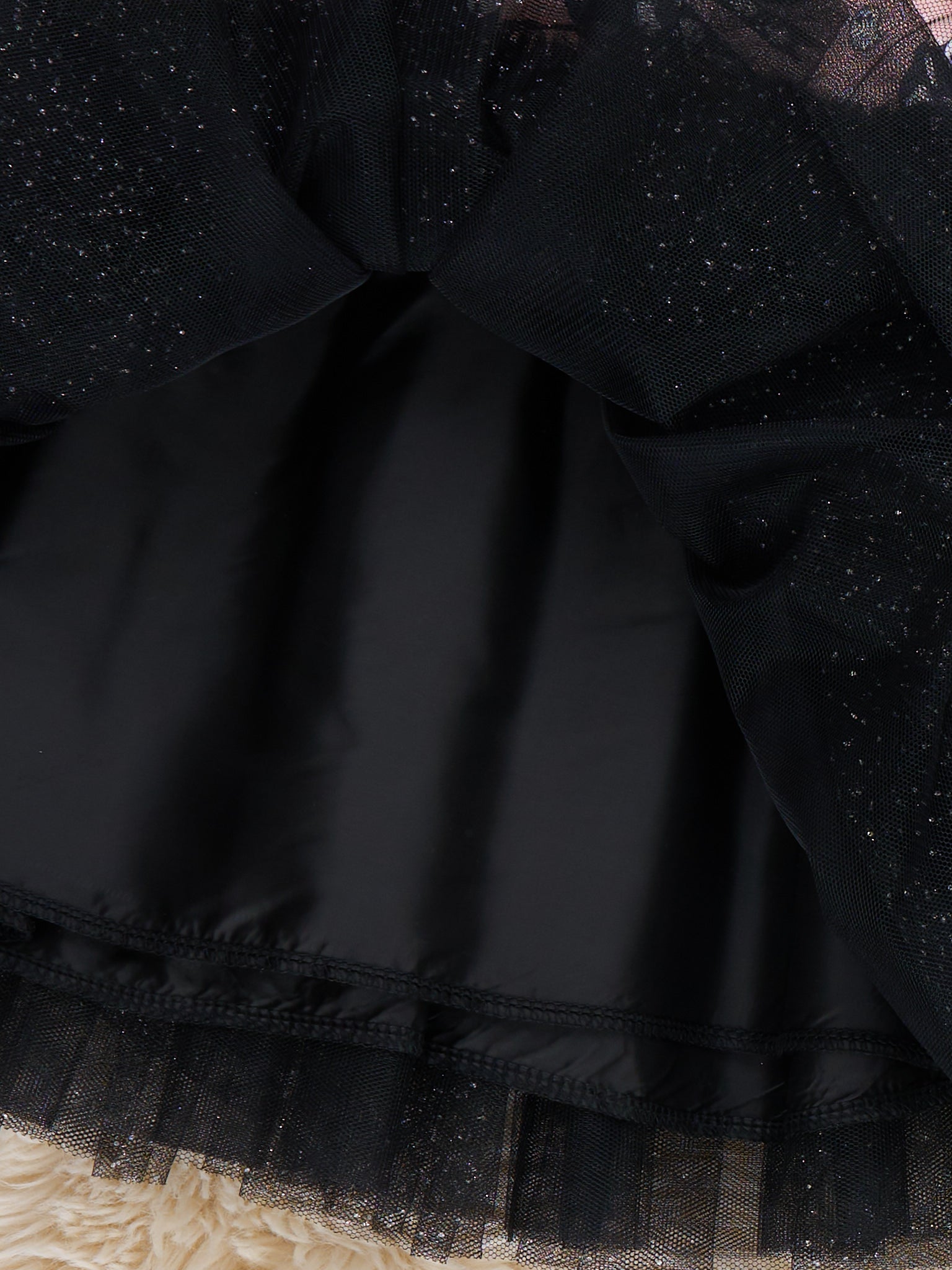 Ghost Bow Glam Skeleton Tulle Dress
