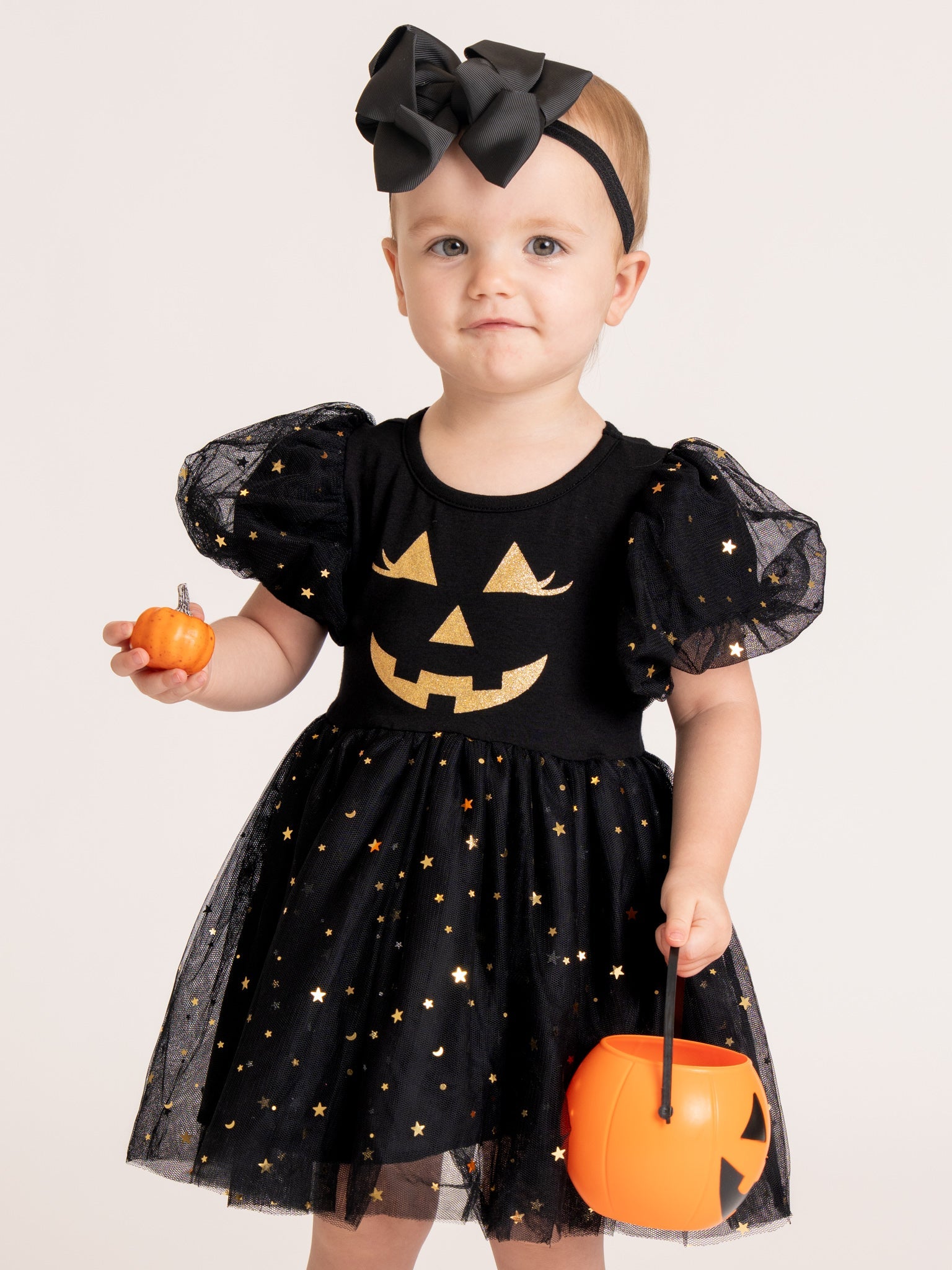 Starlight Jack-o-Lantern Embroidered Tulle Dress