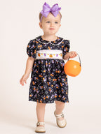 Spooky Season Smocked Dress in Ditsy Floral