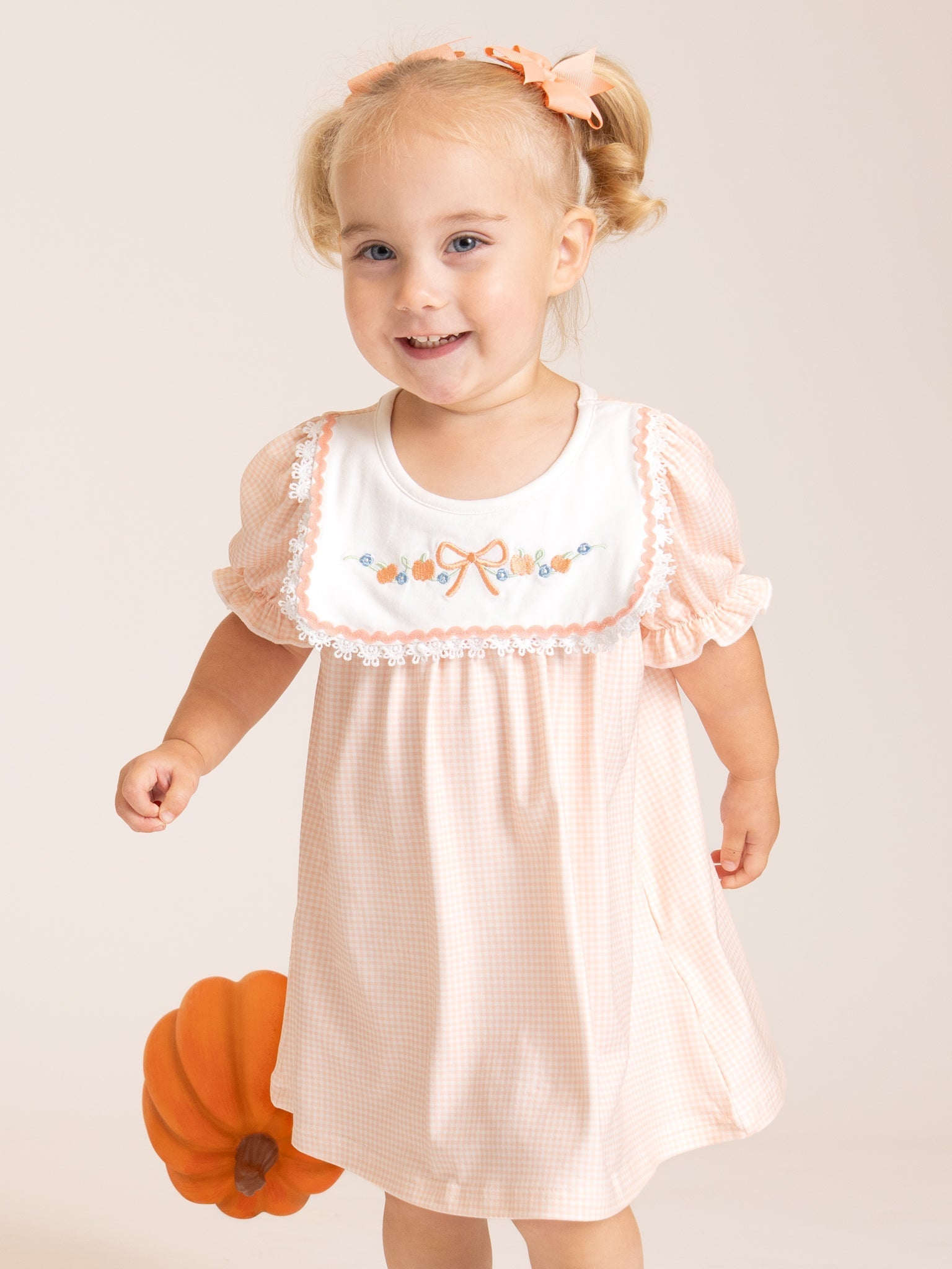 Country Ribbon Embroidered Puff Sleeve Ruffle Dress