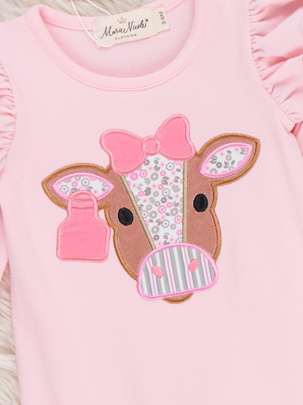 Floral Cow Cutie Ruffle Romper