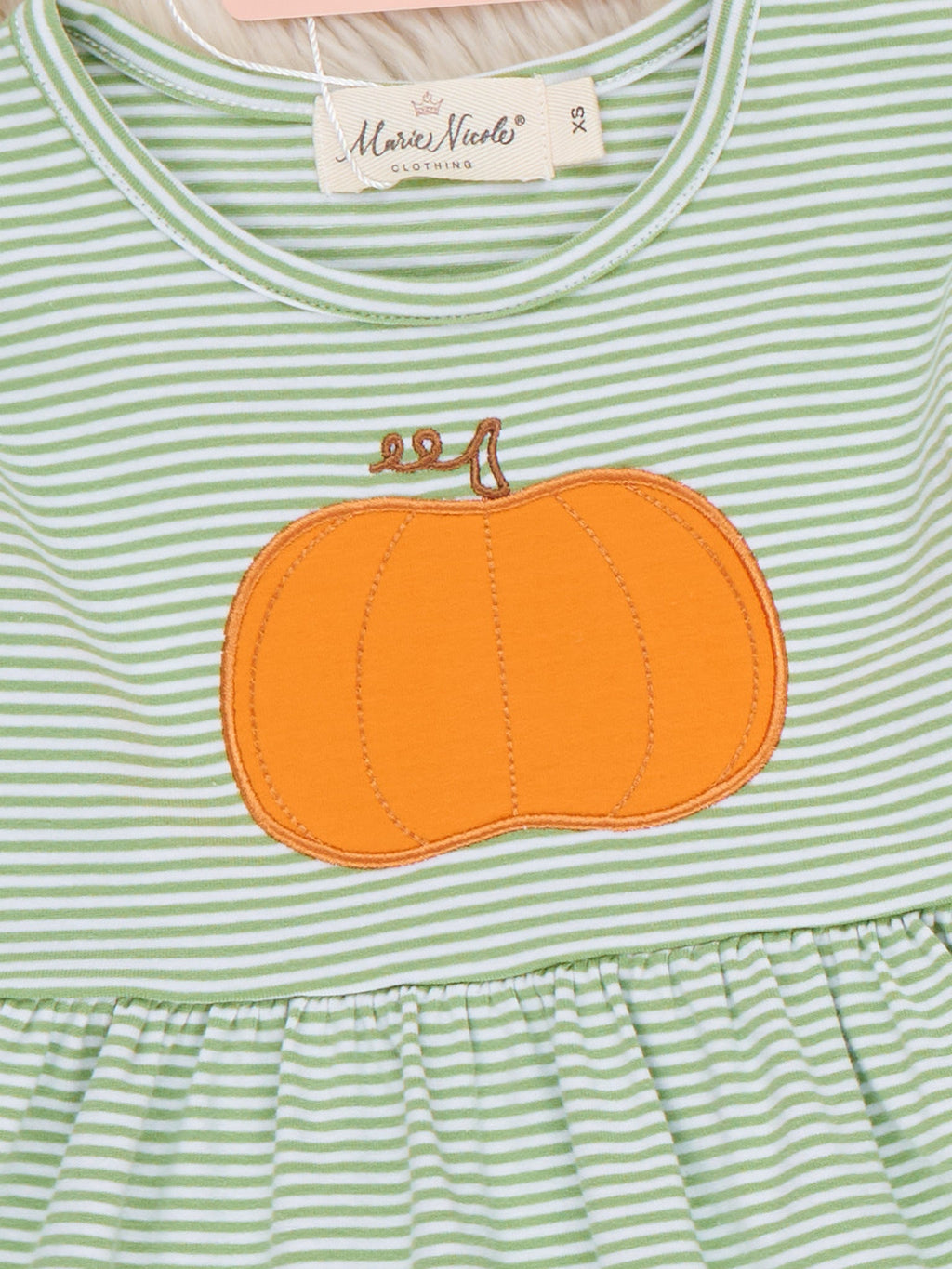 Harvest Pumpkin Ruffle Shoulder Long Sleeve Dress