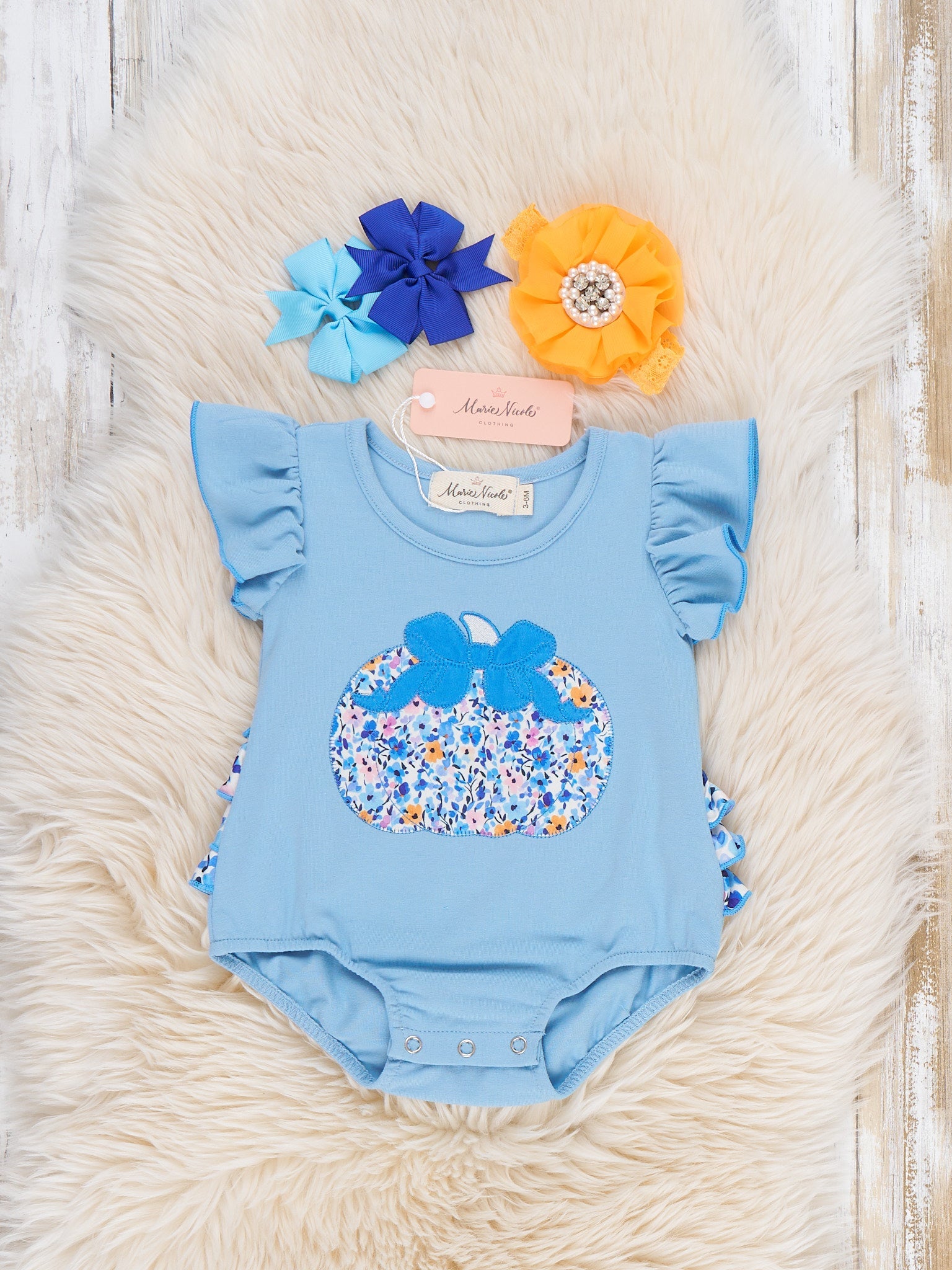 Pumpkin Floral Bloom Romper