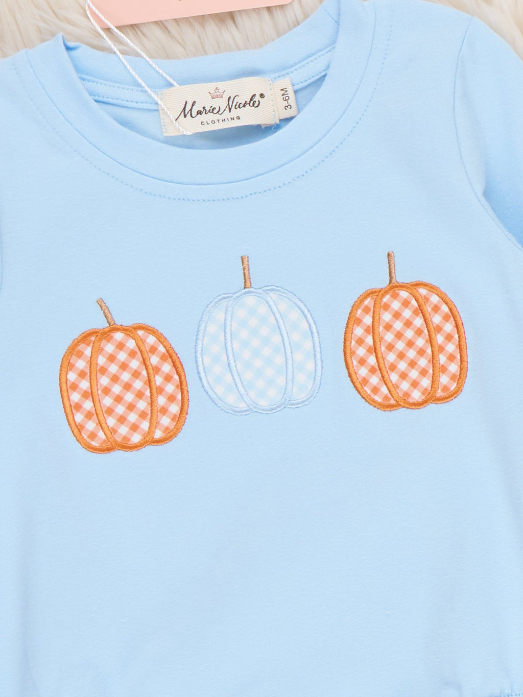 Pumpkin Patch Days Triple Pumpkin Embroidered Bubble Romper
