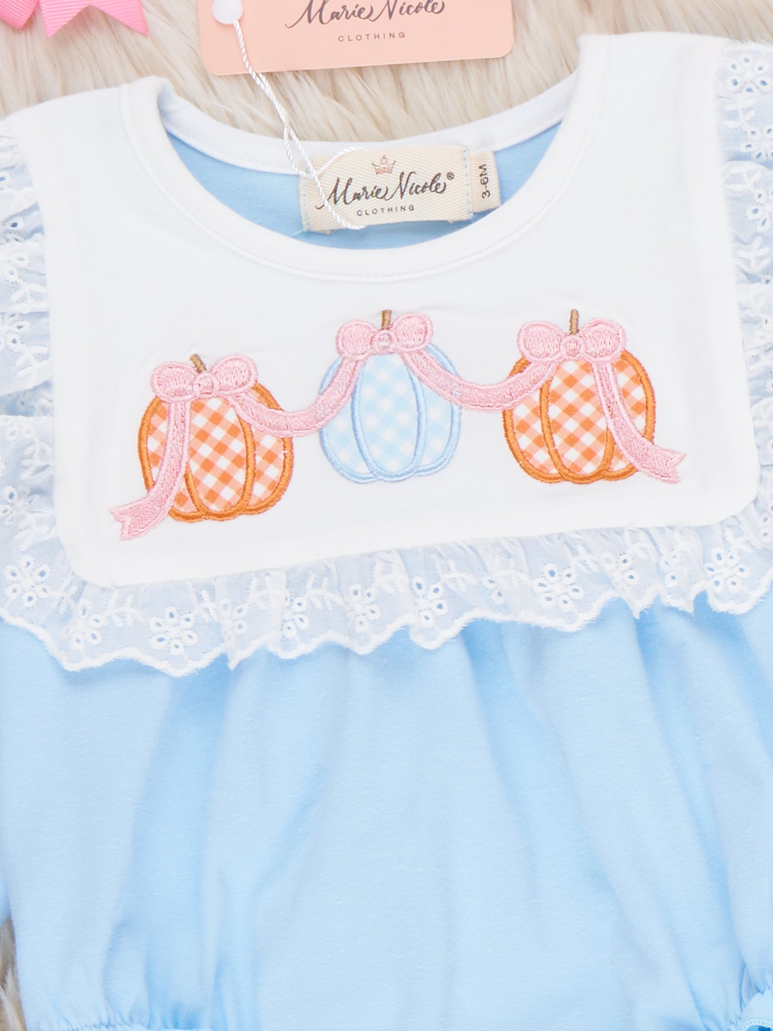 Pumpkin Patch Days Embroidered Romper