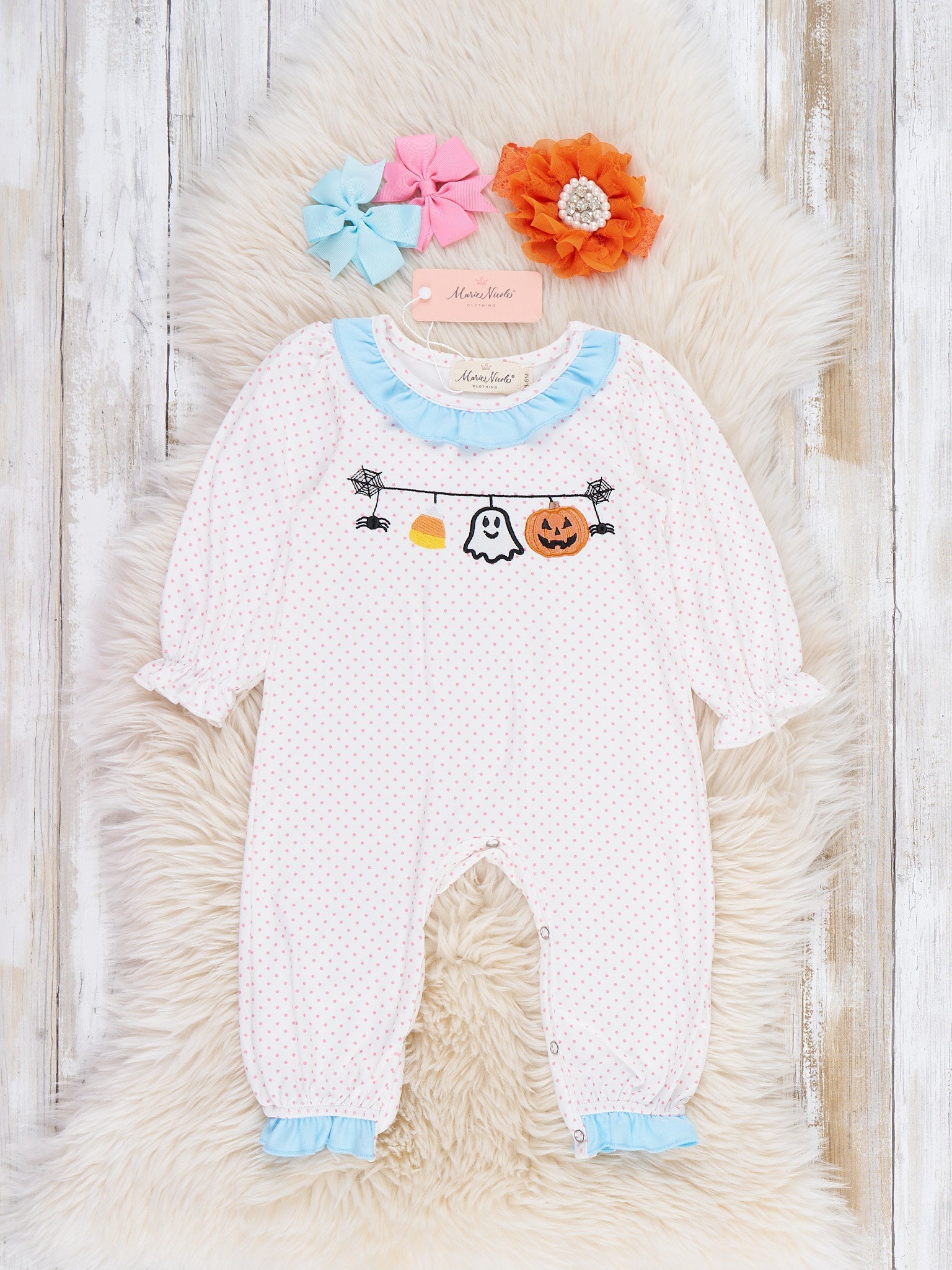 Boo Banner Buddies Embroidered Romper
